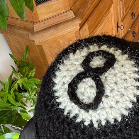 8 Ball Crochet Hat, 8 Ball Crochet Beanie, 8 Ball Beanie, Crochet 8 Ball Beanie, 8ball Beanie, Ball Crochet, Crochet Ball, Crochet Clothing And Accessories, Crochet Goodies