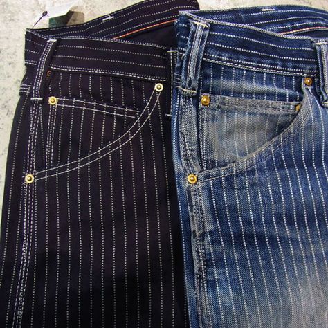 Loincloth Men, Denim Menswear, Utility Fashion, Mens Jeans Pockets, 1940s Mens Fashion, Modern Workwear, Warp And Weft, Blue Skin, Painters Pants