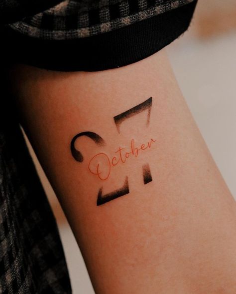 Birth Date Tattoos, Date Of Birth Tattoos, Birth Tattoos, Birth Date Tattoo, Date Tattoo, Puzzle Piece Tattoo, Our Mindful Life, Awareness Tattoo, Date Tattoos