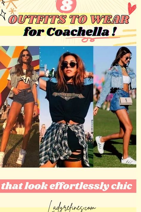 8 music festival outfits for Coachella! elegant & chic street style women outfits. music festival outfit ideas, what to wear to a Coachella party, coachella party ideas outfit, coachella party outfit fashion styles, music festival outfits casual boho bohemian, coachella outfit ideas street styles, woman outfit, trendy street style, classy street style, street-chic outfits, street style women summer, street style women casual, street style women casual summer, Coachella Outfit Ideas Street Styles, Simple Coachella Outfit, Coachella Outfit Ideas Bohemian, Coachella Party Outfit, Festival Outfits Casual, Outfits For Short Girls, Outdoor Festival Outfit, Music Festival Outfits Casual, Coachella Outfit Boho