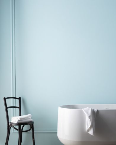 Bird's Egg 2051-60 | Benjamin Moore Benjamin Moore Bathroom, Paint Color Swatches, Benjamin Moore Blue, Blue Gray Paint, Tranquil Blue, Exterior Stain, Blue Paint Colors, Benjamin Moore Colors, Benjamin Moore Paint