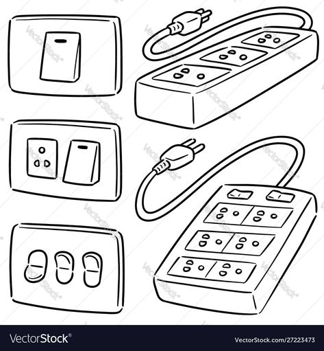 1 Point Perspective Drawing, Electric Switch, 1 Point Perspective, Gacha Things, Point Perspective, Texture Paste, Perspective Drawing, Baby Learning, Vector Stock