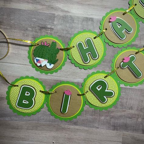 Birthday Banner 
Happy Birthday 
Banner
Banderines
Cactus Theme
Cactus
Papelería Creativa Succulent Theme, Happy Birthday Banner, Happy Birthday Banners, Birthday Banner, Banners, Sugar Cookie, Cactus, Happy Birthday, Birthday