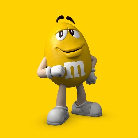 Yellow M&m Character, Capcut Photo, Yellow M&m, Hard Boy, M&m's Chocolate, M&m Characters, School Art, My Day, Art School