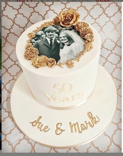 50th Golden Anniversary Cake, Small 50th Anniversary Cakes, 50 Years Marriage Anniversary, 35th Anniversary Cake, 50 Th Anniversary Cake Ideas, Cakes For 50th Wedding Anniversary, Cake For 50th Anniversary, 50 Th Wedding Anniversary Cakes, 50 Year Anniversary Cake