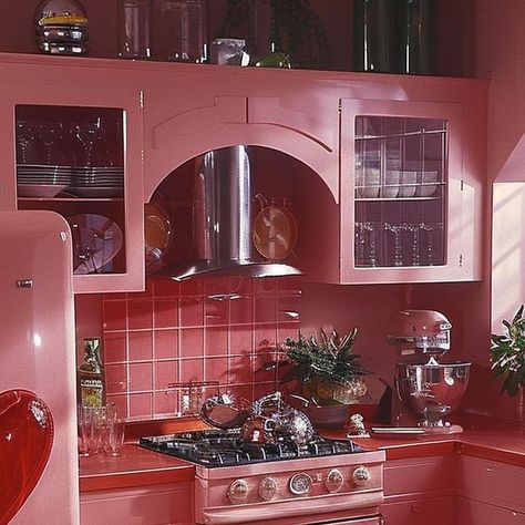 Chaos Dreamland 💘 on Instagram: "💘🍒 🥞 Who wants pancakes here? 🥞🍒💘  🥰AI images   #ai #cherry #kitchendesign #kitchenrenovation #kitchenremodel #redkitchen" Chaos Dreamland, Kitchen Magic, Boho Inspiration, Dream House Rooms, Red Kitchen, Vintage Space, Home N Decor, Kitchen Renovation, House Rooms