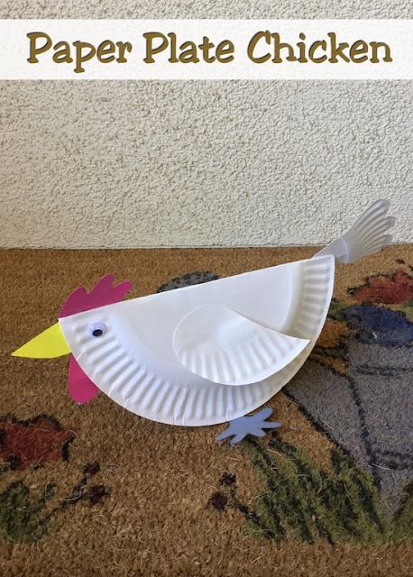 Paper Plate Chicken Craft for Kids. This rocking chicken craft is super simple and can be made in under 20 minutes. Chicken For Toddlers, Paper Plate Chicken, Farm Vbs, Rooster Craft, Chicken Craft, Flower Making Crafts, Santa Claus Sleigh, Cow Craft, Storytime Crafts