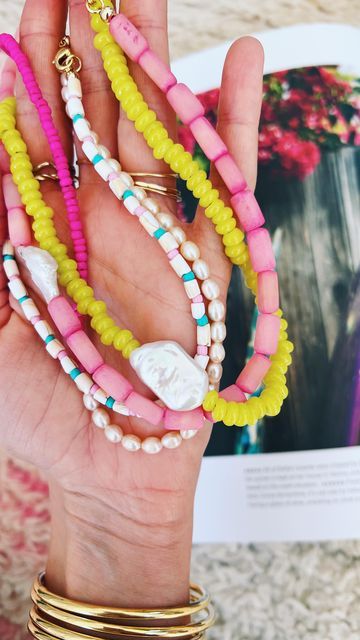 LOGAN TAY on Instagram: "Handful of pretties 🧡🌸✨ Currently obsessed with chunky colorful beaded stacks x • • • • • #everydayjewelry #handmadejewelry #goldfilledjewelry #pearls #beadednecklace" Idea For Photoshoot, Logan Tay, Everyday Jewelry, Gold Filled Jewelry, Piercing Jewelry, Christmas List, Diy Jewelry, Piercings, Handmade Jewelry