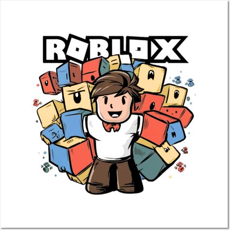 roblox, game cartoon -- Choose from our vast selection of art prints and posters to match with your desired size to make the perfect print or poster. Pick your favorite: Movies, TV Shows, Art, and so much more! Available in mini, small, medium, large, and extra-large depending on the design. For men, women, and children. Perfect for decoration. Roblox Poster, Roblox Design, Roblox Tshirt, Video Game Logos, Games Logo, Roblox Aesthetic, Roblox Art, Door Poster, Roblox Game