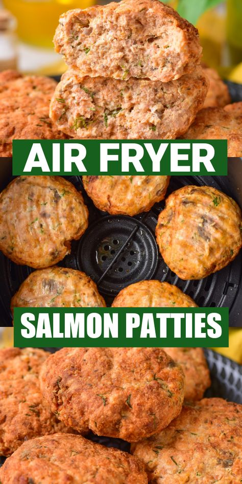 Air Fryer Salmon Cakes, Fresh Salmon Patties, Salmon Patty Recipe, Air Fryer Salmon Patties, Salmon Patty, Breaded Salmon, Salmon Dill, Air Fryer Salmon, Air Fryer Fish