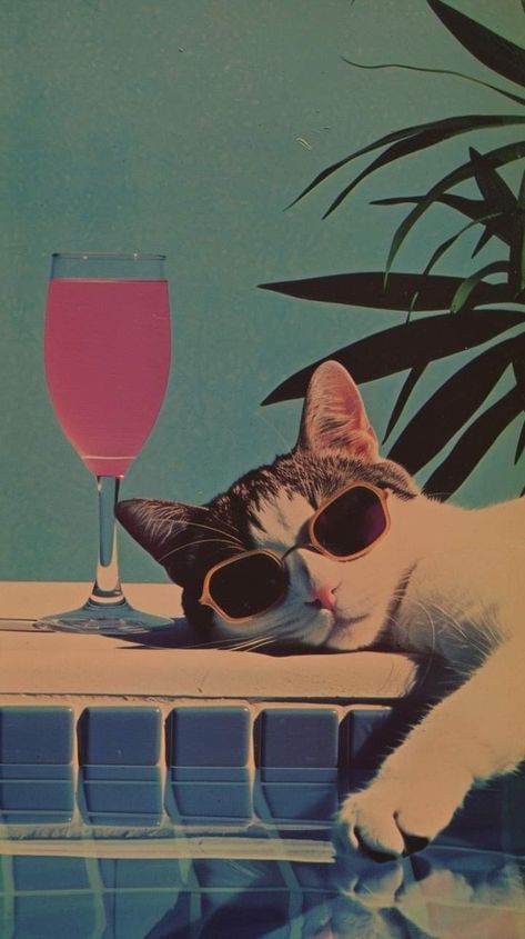 Retro Cat Wallpaper, Art Decor Wallpaper, Cat Whatsapp Wallpaper, Weird Art Wallpaper Iphone, Contact Posters Iphone, Put Your Phone Down Wallpaper, Phone Backgrounds Cat, Pets Aesthetic Wallpaper, Awesome Wallpapers For Iphone