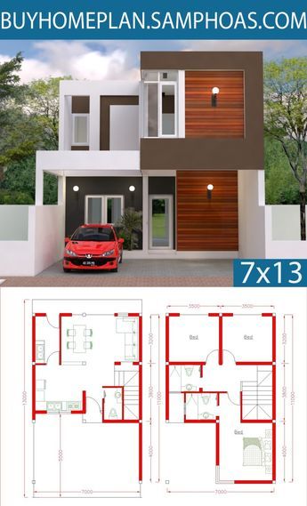 Philippines House Design, Two Story House Design, Little House Plans, House Roof Design, Modern Small House Design, Building Plans House, Duplex House Plans, Simple House Design, Home Design Floor Plans