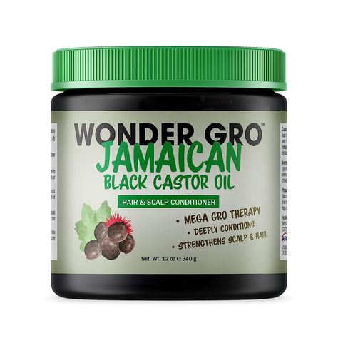 Jamaican Black Castor Oil Hair Grease Styling Conditioner, 12 fl oz - Great for Strengthening - Mega Hair Growth Therapy by Wonder Gro #besthaircareprducts #naturalhaircareproducts #organichaircareproducts Hair Growth Therapy, Castor Oil Hair, Chemically Damaged Hair, Hair Grease, Jamaican Castor Oil, Shea Butter Hair, Grease Hairstyles, Castor Oil For Hair, Jamaican Black Castor Oil