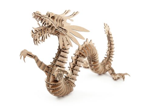 D-Torso Laser Cut Cardboard Animals - Dragon 133 | Products | ALEXCIOUS Dragon Template, Cardboard Animals, Wood Dragon, Cardboard Model, Dragon Miniatures, Cardboard Sculpture, Mythical Animal, Cardboard Paper, Miniature Animals