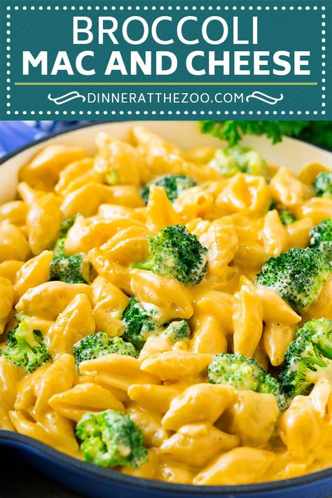 Broccoli Mac and Cheese Recipe | Stovetop Mac and Cheese | Broccoli Macaroni and Cheese #broccoli #macandcheese #cheese #pasta #dinner #dinneratthezoo Broccoli Cheddar Pasta, Cheese Meals, Broccoli Mac And Cheese Recipe, Mac And Cheese Rezept, Stuffed Meat, Food Identity, Broccoli Mac And Cheese, Quick Mac And Cheese, Cheese Broccoli