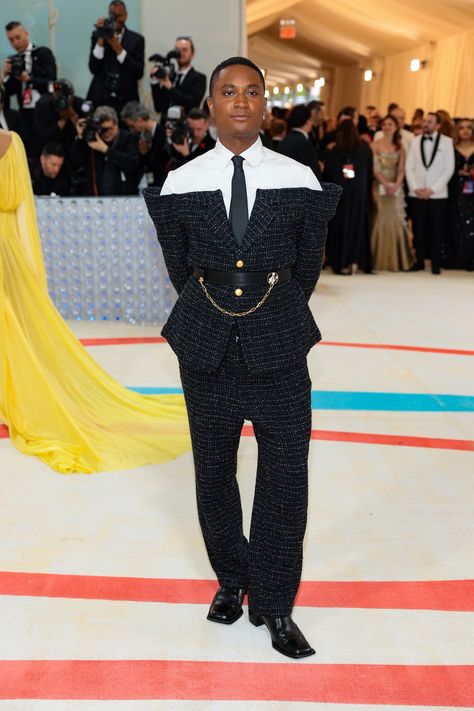 Chi Ossé Gay Prom Outfits, Tux Prom, The Met Gala 2023, 2023 Red Carpet, Met Gala Outfits, Masc Fashion, Stylish Mens Suits, Men's Tuxedo, Genderless Fashion