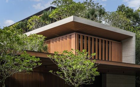 Forgetting Time House / Wallflower Architecture + Design | ArchDaily Modern Tropical House Design, Singapore House, Modern Tropical House, Tropical House Design, Gardens Of Babylon, Living Roofs, Courtyard Design, Tropical Architecture, Tropical House