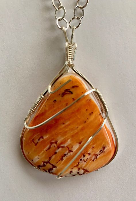 Wire Wrap Large Stones, Wire Wrapped Tumbled Stone, Square Stone Wire Wrap, Artisan Wire Wrapped Crystal Pendant Necklaces, Wire Wrapped Marble Pendant, Copper Wire Art, Wire Jewelry Patterns, Wire Wrapped Stone Jewelry, Copper Wire Jewelry