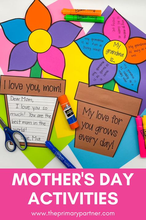 This Mother's Day, bring the joy of the special day to the classroom! Get your first-graders ready to make special crafts and handmade gifts for all the moms and grandmas! With these activities, the kids will be able to express their love and appreciation for their mothers and grandmothers in a unique and meaningful way. 1st Grade Crafts, Mothers Day Crafts Preschool, Mother's Day Crafts For Kids, Origami Paper Flowers, Mother's Day Ideas, Third Grade Activities, Easy Mother's Day Crafts, Diy Mother's Day Crafts, Mother's Day Projects