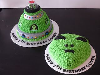 Alien Cakes, Alien Cake, Jasmine Cake, Alien Party, Best Cake Ever, 12 Birthday, Alien Face, Alien Spaceship, Decoration Cake