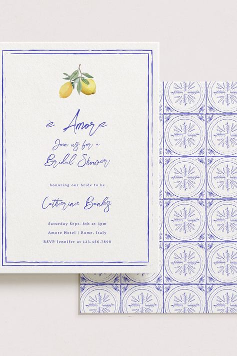 È Amore Italian Bridal Shower Invitation Bridal Shower Elegant, Italian Bridal Showers, Italian Wedding Invitations, Bridal Shower Inspo, Printing Wedding Invitations, Online Invitations, Bridal Shower Theme, Bridal Shower Invitation, Elegant Invitations