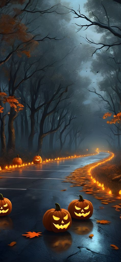 Spooky Fall Backgrounds, Happy Halloween Wallpaper Backgrounds, Happy Halloween Pictures Image, Haunted Forest Ideas, Aesthetic Places Background, Happy Halloween Greetings, Enchanted Halloween, Funny Halloween Decorations, Spooky Halloween Pictures