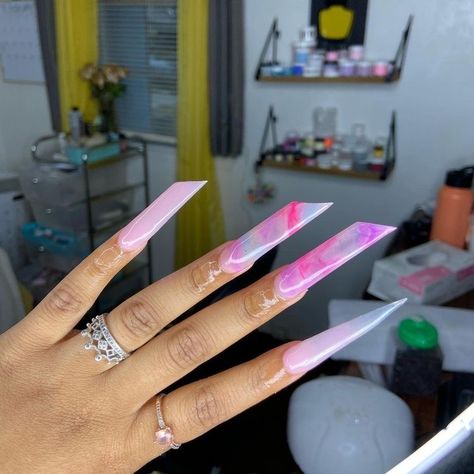 Lipstick Shaped Nails Acrylic Designs, Lipstick Shaped Nails Acrylic, Lipstick Nails Shape Long, Lipstick Shape Nails, Lipstick Nails Shape, Match Nails, Nails Shape, Overlay Nails, Witchy Nails