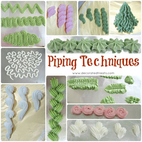 Advanced Piping Techniques - the Art of Cake Decorating Cake Piping Designs, Cake Designing, Cake Piping Techniques, Piping Buttercream, Buttercream Piping, Professional Cake Decorating, Learn Cake Decorating, Cake Decorating Books, Frosting Techniques