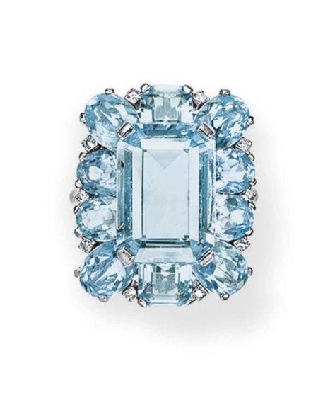 Cartier Aquamarine, Cartier Jewelry, Aquamarine Jewelry, Aquamarine Ring, Diamond Ring Settings, Blue Jewelry, Gems Jewelry, Amazing Jewelry, Aquamarine