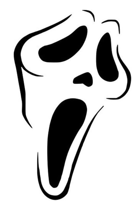 Ghostface Scream Halloween SVG for Craft Machines Cricut Cameo Silhouette Scream Face, Halloween Pumpkin Stencils, Scream Mask, Skull Stencil, Scream Halloween, Halloween Stencils, Pumpkin Template, Idee Cricut, Pumpkin Carvings Stencils