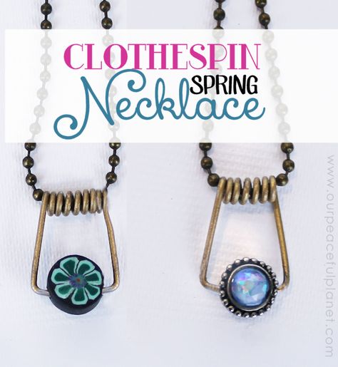 How To Make Stencils, Clothes Pin Crafts, Toenail Fungus, Spring Jewelry, Pretty Necklaces, Pin Jewelry, Cool Necklaces, Craft Stick Crafts, Jewelry Patterns