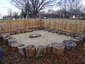 Outdoor Sandpit, Sandpit Ideas, Natural Playscapes, Eyfs Outdoor Area, Natural Play Spaces, Outdoor Learning Spaces, Outdoor Play Spaces, Natural Play, Sand Pit