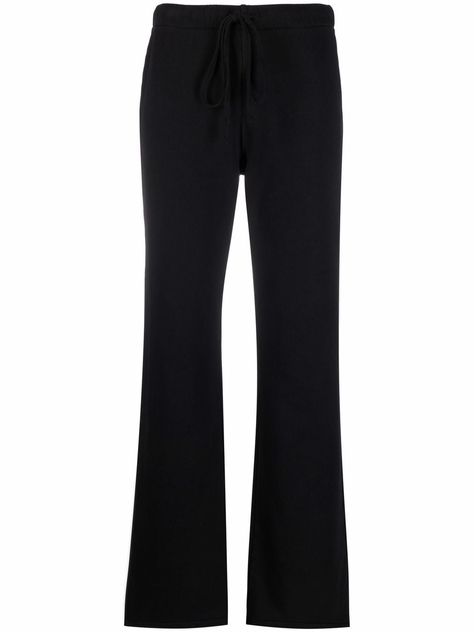 Black cotton flared slim-fit jersey trousers from NILI LOTAN featuring elasticated drawstring waistband, slim cut, flared and tonal stitching. Black Flare Sweatpants, Black Flares, Flare Sweatpants, Jersey Trousers, Nili Lotan, Black Sweatpants, Black Flare, Flared Pants, Drawstring Waistband