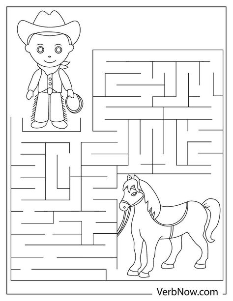 Cowboy Activities For Kids, Wild West Activities For Kids, Cowboy Coloring Pages, Wild West Activities, Daycare Classroom, Spring Dance, Brain Teasers For Kids, Camp Activities, Adventure Camp