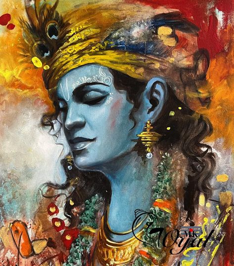 Mk Goyal Painting, Acrylic Reference, Krishna Image, Rama Krishna, Spiritual Nature, Drawing Books, Life Drawing Reference, Anime Drawing Books, Sri Krishna