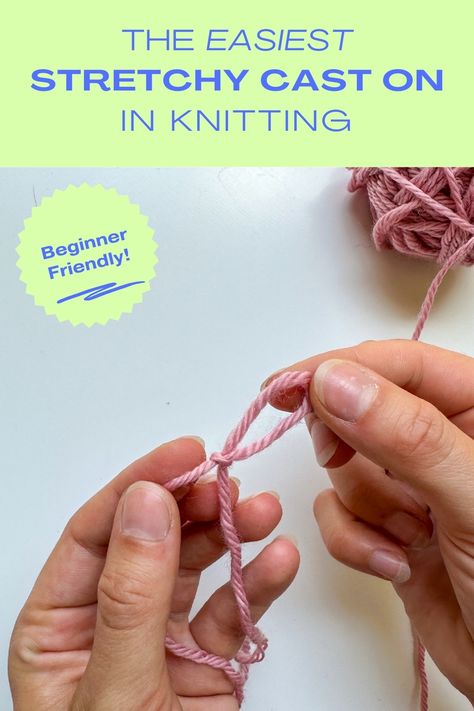 We all know how crucial the right casting on technique can be for our knitting projects. It sets the foundation for our work and can make all the difference in the final result. Well, today I'm excited to introduce you to the two-needle long tail cast on, a super easy and versatile method that will help you create a stretchy edge and possibly even skip doing provisional cast on! Elastic Cast On Knitting, How To Cast On Knitting, Stretchy Cast On Knitting, Cast On Knitting, Casting On Knitting, Provisional Cast On, Casting On Stitches, Knitting Tips, Beginner Knitting Projects