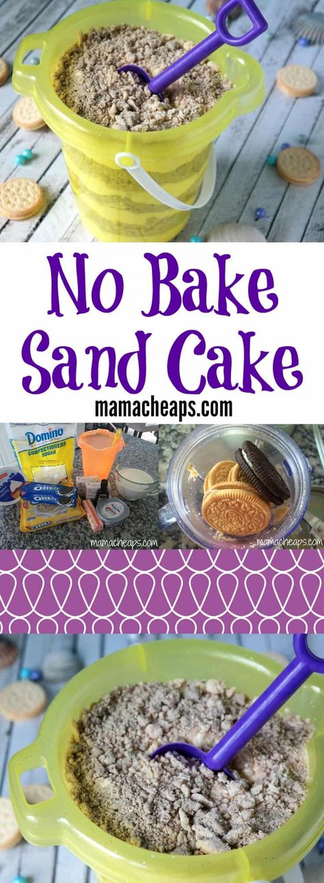 Kid Birthday Party Ideas, Seashell Party, Cream Cheese And Cool Whip, Sand Pudding, Cookies Pudding, Nobake Dessert, Beach Dessert, Vbs Snacks, Cake Presentation