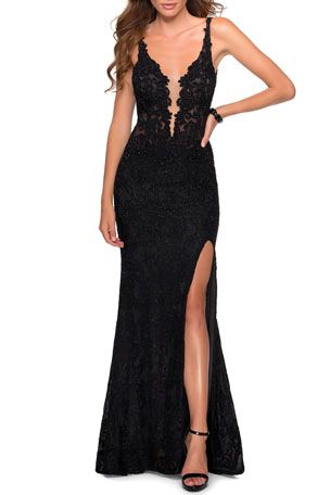 Prom Dresses Long Lace, Lace Prom Dress, Steal The Spotlight, Inner Goddess, Column Gown, Sequin Gown, Lace Dress Long, Women Formals, Black Gown