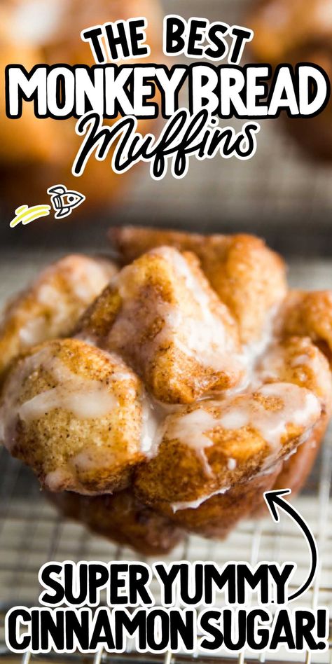 Monkey Bread In Muffin Tins, Monkey Bread Muffins Pillsbury, Monkey Bread Muffins Easy, Mini Monkey Bread Muffins, Small Batch Monkey Bread, Monkey Bread Cupcakes, Gooey Monkey Bread, Mini Monkey Bread, Bread Muffins Recipe