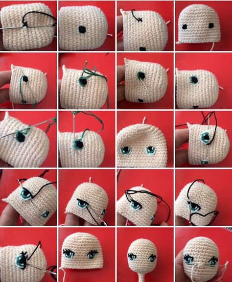 Knitting Bear, Accessoires Barbie, Crochet Leg Warmers, Crochet Doll Tutorial, Crochet Bear Patterns, Crochet Eyes, Crochet Stitches Guide, Animal Knitting Patterns, Crochet Knit Stitches