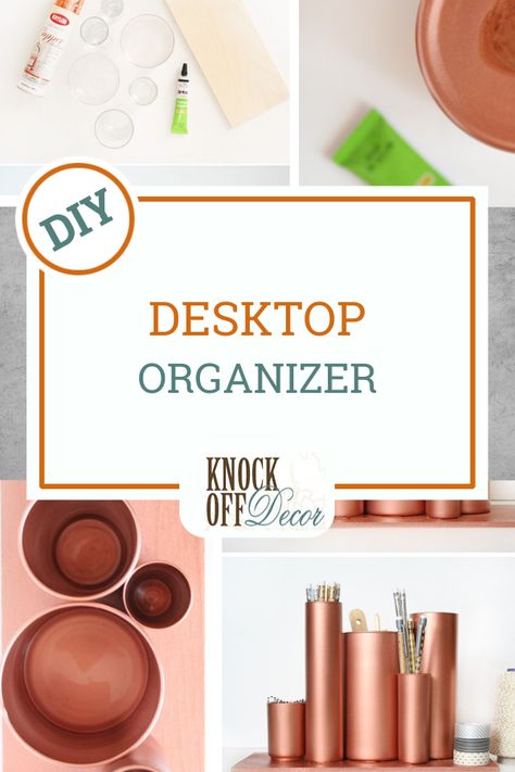 Diy Desktop Organizer, Old Jars, Copper Spray Paint, Diy Desktop, Thrifty Diy, Outdoor Diy Projects, Desktop Organizer, Diy House Projects, Desktop Organization