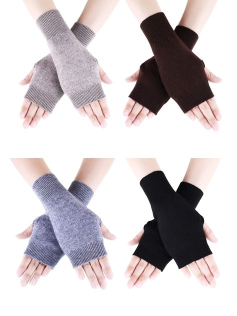 PRICES MAY VARY. Various color: cashmere fingerless gloves set provides you different color for choosing, meeting your daily change needs and match needs, included coffee, dark grey, camel and black, it go well with different outfits Comfortable to touch: the women fingerless gloves are made of quality cashmere imitation, they are soft, elastic, and lightweight which are comfortable to your hands and easily to put on and take off Multi function: cashmere fingerless gloves keep your hands and wri Gloves Diy, Fingerless Gloves Crochet Pattern, Glove Pattern, Crochet Gloves Pattern, Gloves For Women, Cold Weather Gloves, Fingerless Mitts, Crochet Fingerless Gloves, Chunky Knit Blanket