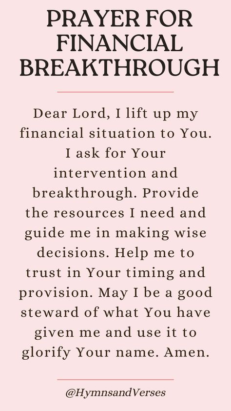 Seek financial breakthrough with this powerful prayer. Trust in God's provision and guidance for your financial needs. Prayers For Financial Blessing, Prayers For Financial Miracles, Prayer For Financial Blessing, Prayers Family, Prayer For Financial Breakthrough, Prayer For Financial Help, Daily Devotional Prayer, Financial Blessing, Friday Prayer