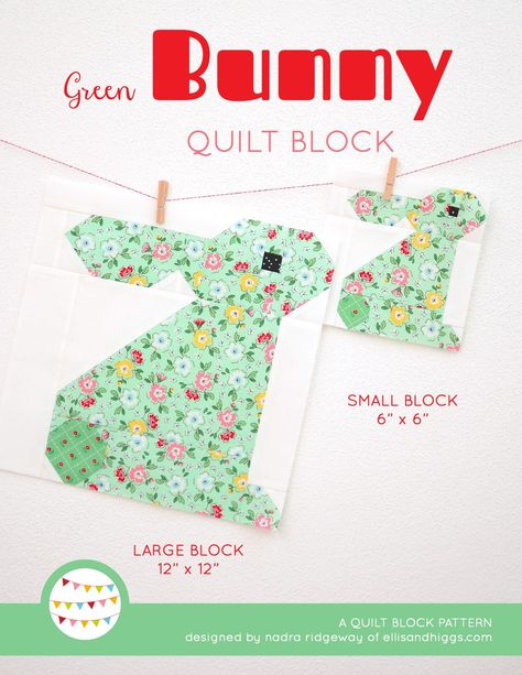 Bunny Quilt Pattern Quilted Bunny Pattern, Bunny Quilt Patterns Free, Rabbit Quilt Pattern, Rabbit Quilt Block, Bunny Quilt Block, Bunny Blocks, Rabbit Quilt, Easter Quilt, Standing Bunny