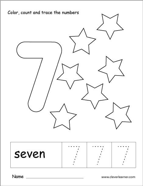 Number 7 tracing and colouring worksheet for kindergarten Number 7 Tracing Worksheets For Preschool, Trace Number 7 Worksheet, Number 7 Activity Kindergarten, Number Seven Worksheet, Number 7 Tracing Worksheets, Number 7 Worksheet Kindergarten, Number 7 Preschool Activities, Number 7 Preschool, Number 7 Crafts For Preschoolers