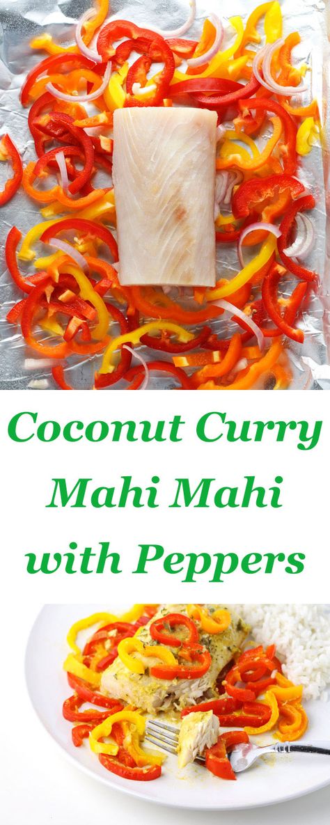 #ad Coconut Curry Mahi Mahi with Peppers ~ This is so easy, just add everything to a foil packet and bake or grill! The fish comes out perfectly flaky and full of flavor with the Peppers and Coconut Curry sauce! | Tastefulventure.com made in partnership with @freshfromflorida #IC #FreshFromFlorida Mahi Mahi Recipe, Coconut Curry Sauce, Foil Packet, Delicious Gluten Free Recipes, Curry Sauce, Coconut Curry, Mahi Mahi, Simple Recipes, Fish Dishes