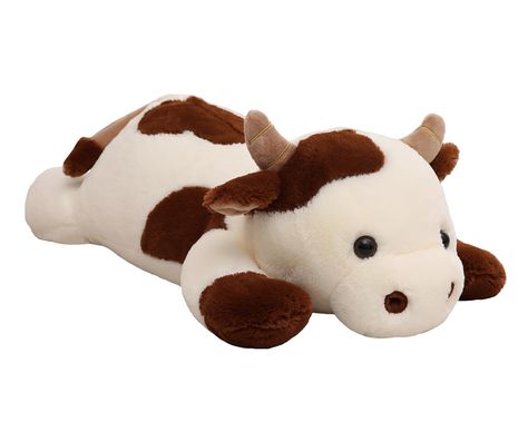 PRICES MAY VARY. 【Sensory Experience】 - Our weighted cow plush offers a soothing sensory experience. It helps you stay calm and focused by providing deep pressure making it a perfect tool that promotes calm and a sense of security. Even the most fidgety child can be calm and relaxed. The cow weighted stuffed animals are suitable as a good listener or a good companion to play with. 【Cute Design】 - Our cow weighted stuffed animal has a lovely cow design, vivid eyes and small nostrils to make the t Fluffy Cow Plush, Target Weighted Stuffed Animal, Cute Stuffed Animals Plushies, Small Nostrils, Weighted Plushies, Cute Stuff Animals, Cute Toys For Kids, Warmies Stuffed Animals, Stuffed Animal Clothes