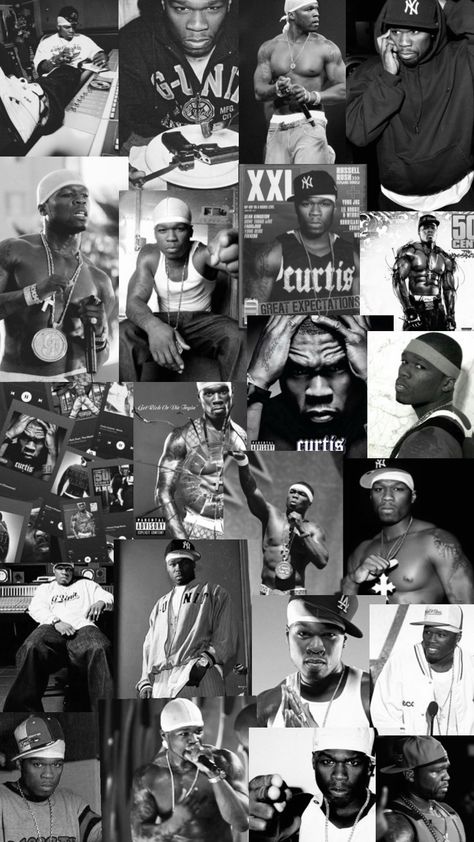 #50cent 90s Rap Aesthetic Wallpaper, 50 Cent Music, 90s Rap Aesthetic, Rapper 50 Cent, 90s Rappers Aesthetic, History Of Hip Hop, Tupac Wallpaper, Trippy Iphone Wallpaper, Album Artwork Cover Art