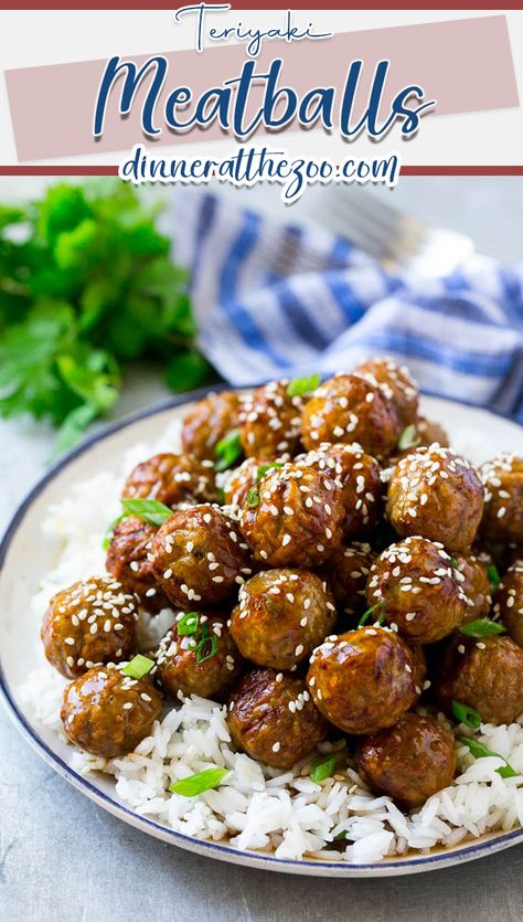 These easy teriyaki meatballs are coated in a sweet and savory sauce that’s always a crowd pleaser. Teriyaki Pork Bites, Easy Teriyaki Meatballs, Pork Bites, Teriyaki Pork, Teriyaki Meatballs, Savory Sauce, The Dinner, Sweet And Savory, Crowd Pleaser