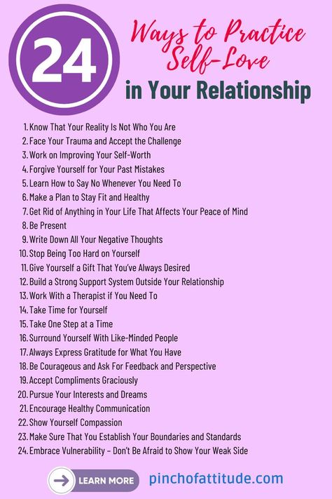 24 Ways to Practice Self-Love in Your Relationship Caring For Yourself, Fall In Love With Yourself, Past Mistakes, How To Love Yourself, Loving Yourself, How To Love, Healthy Balance, Self Love Affirmations, Make A Plan